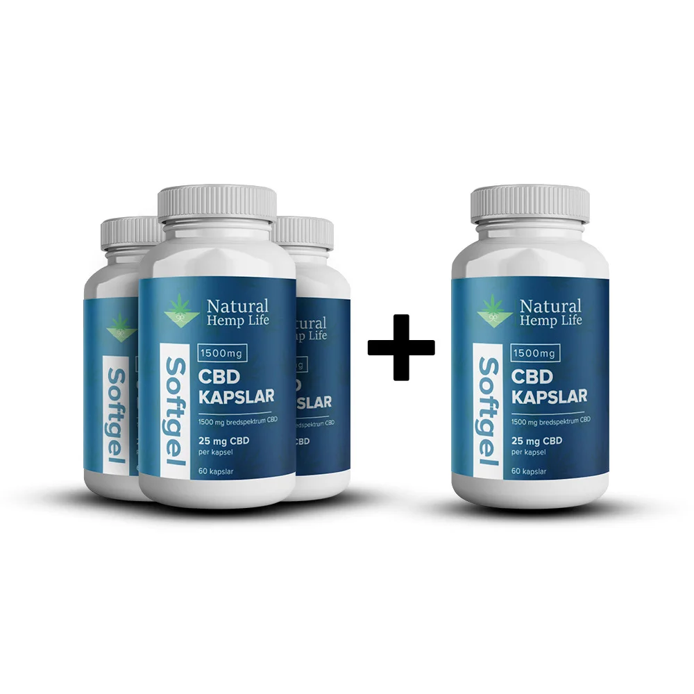 4 för 3 - CBD Kapslar 1500mg