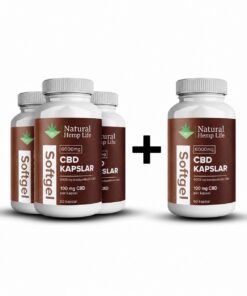 4 för 3 CBD Kapslar 6000 mg, fyra burkar Natural Hemp Life